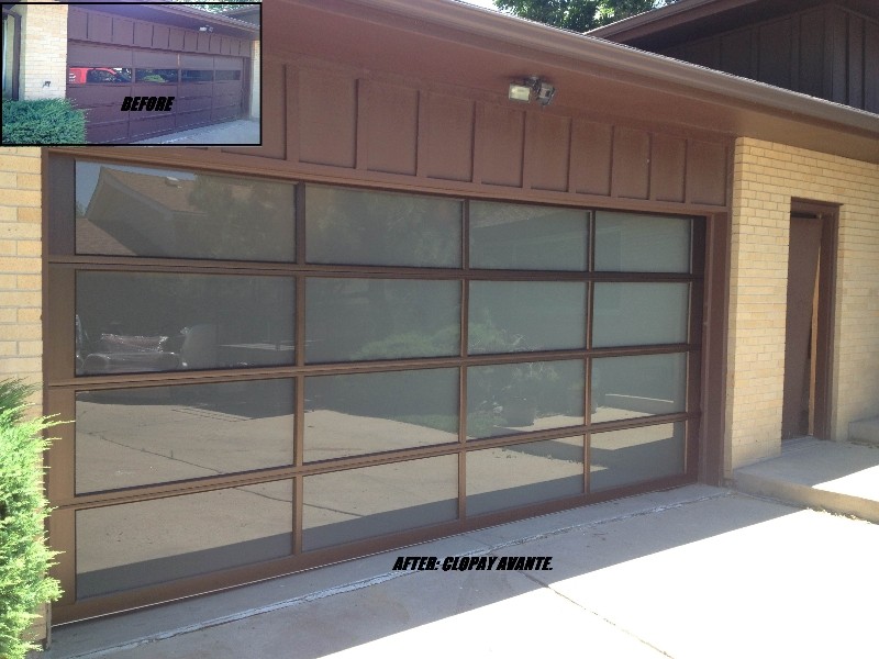 ALL GLASS GARAGE DOOR INSTALLED BY ONE CLEAR CHOICE GARAGE DOORS