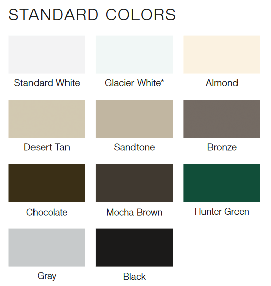 modern steel std colors