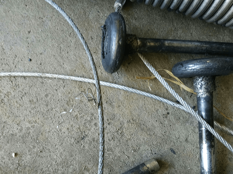 How To Fix Garage Door Cable Broke / Door Fixing & Fix Sagging Door Sc ... - FrayeD Cable