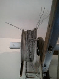 bad garage door torsion drums and torsion cables FLATTENED GROOVES