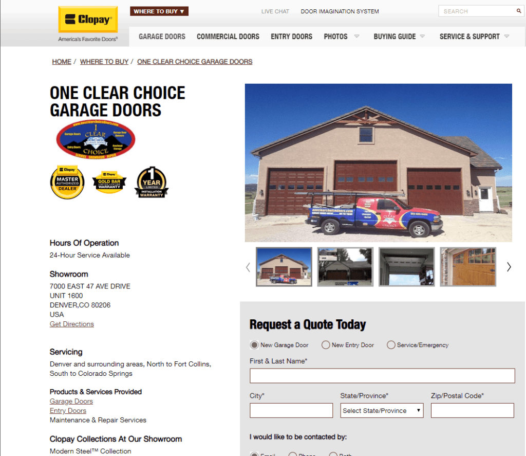 CLOPAY GARAGE DOORS DENVER
