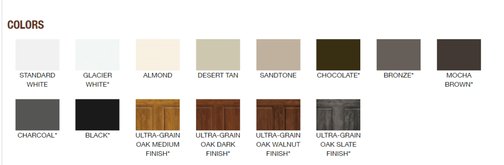 GALLERY COLOR OPTIONS