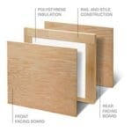 classic wood flush garage door construction