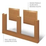 classic wood raised panel garage door construction