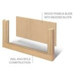 classic wood recessed panel garage door constuction