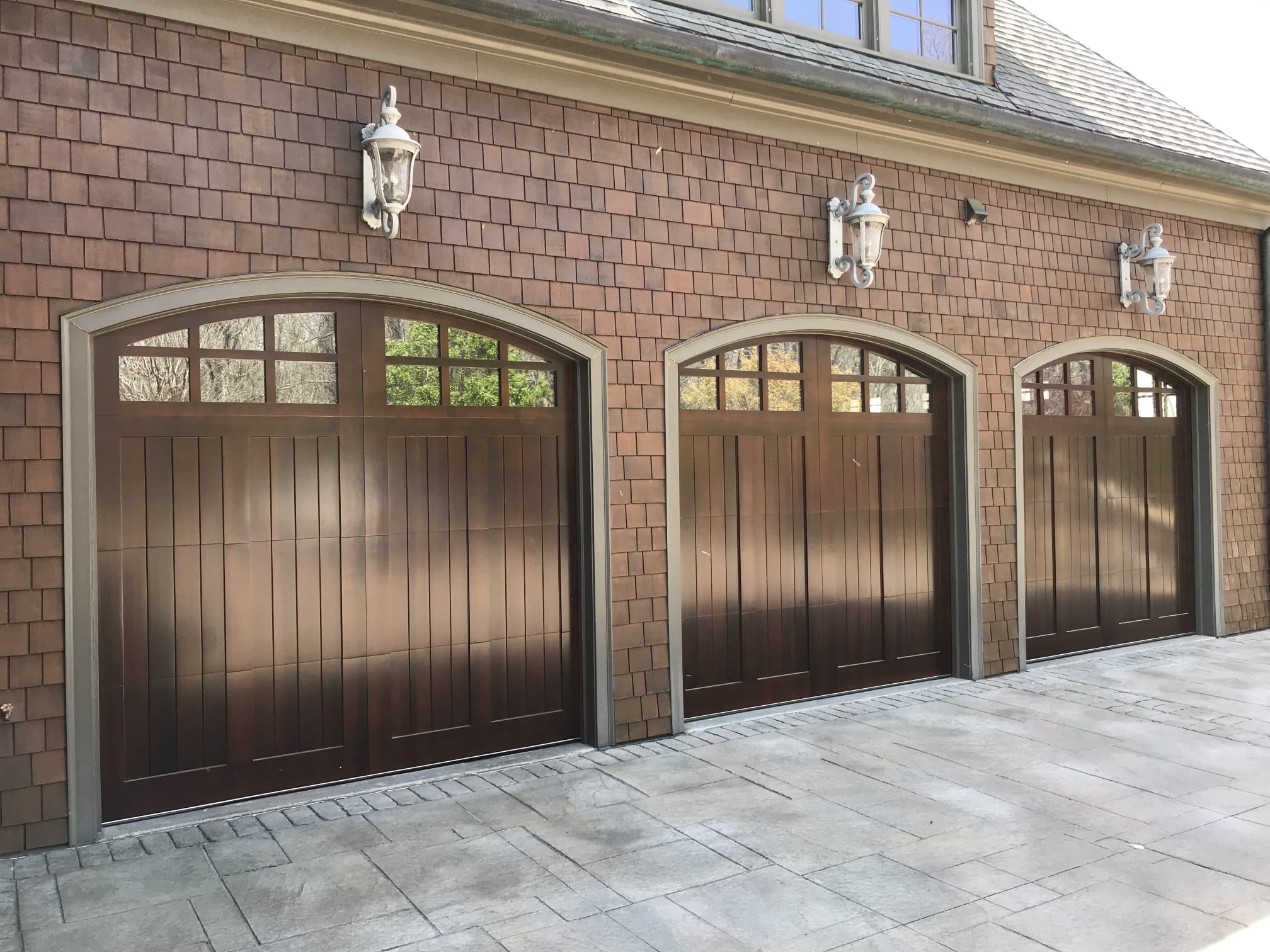 CUSTOM WOOD CLOPAY GARAGE DOORS INSTALLED BY ONE CLEAR CHOICE GARAGE DOORS CUSTOM ARCH - Copy