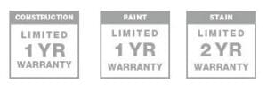 construction. paint and stain warranty badges