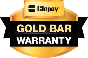 Clopay Gold Bar Warranty badge